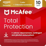 McAfee Total Protection 2023 | Amazon Exclusive | 10 seadet | Viiruskaitse ja Interneti-turbe tarkvara | VPN Password Manager | 15 kuu tellimus | Lae alla.