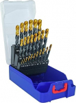 TIVOLY - Set of high-performance drill bits for metals - for drilling in metals, copper, aluminium, cast iron, stainless steel - 25 HSS drill bits &Oslash; 1 to 13 mm