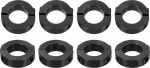 sourcing map 8 St&uuml;ck doppelt geteilte Schaftmanschette f&uuml;r 2,5 cm Schaft, zweiteiliger Klemmkragen, 3,5 cm Au&szlig;endurchmesser, 1,27 cm Breite, Schwarzoxid-Stahlschlossklemme, Stellschrauben-Stil