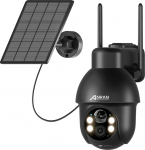ANRAN 2K HD v&auml;livaatluskaamera, p&auml;ikesepatarei, traadita valvekaamera WiFi koos Spotlight'iga, AI liikumistuvastuse ja Alexa &uuml;hilduvusega, v&auml;rviline &ouml;&ouml;n&auml;gemine, 2-suunaline heli, Q3 Pro Black