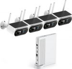 Camcamp Solar Surveillance Camera Outdoor komplekt v&auml;ljas aku 10CH NVR, 64G kohalik m&auml;lu, ei ole igakuiseid abonementkulusid, v&auml;rviline &ouml;&ouml;n&auml;gemine, 2-Way Audio, 5G & 2.4G WiFi