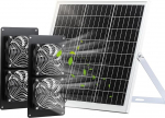 SUNYIMA p&auml;ikeseventilaator, IP65 ilmastikukindel p&auml;ikeseventilaator 20 W p&auml;ikesepaneeliga ja DC 4 ventilaator v&auml;ikeste kanalaudade, kasvuhoonete, varjualuste, lemmikloomade majade, akna v&auml;ljat&otilde;mbamise jaoks