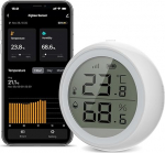 SMARTERCURRY ZigBee Thermometer Hygrometer, LCD digitaalne temperatuuri ja niiskuse m&otilde;&otilde;tja, temperatuuri ja niiskuse andur, t&auml;pne Thermo-Hygrometer koos rakendusega, Tuya Zigbee Gateway vajalik
