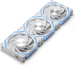 darkFlash INF34 120mm PC korpuse ventilaator, Daisy Chain, jahutus kuni 2000RPM, 4-pin PWM, ARGB CPU jahuti, arvutiventilaator, 3-pack (valge, tagurpidi)