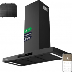 CIARRA CBCB9102-P A+++ v&auml;ljat&otilde;mbekapuut 90 cm ringlusv&auml;ljaga v&auml;ljat&otilde;mbekapuut 650 m&sup3;/h Wi-Fi App Touch Control 4 taset koos Boosteriga Must seinakapuut koos CBCF004 aktiivs&ouml;e filtriga