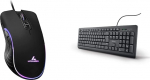 LYCANDER LMC380 juhtmega m&auml;nguhiir, 1.5m kaabel & Trust 24092 Taro juhtmega klaviatuur, Saksa QWERTZ paigutus, vaiksed nupud, pritsmekindel, must