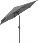 Yaheetech p&auml;ikesevarju 269 cm &uuml;mmargune aiavarju koos kurviga UV-kaitsega Patio vihmavarju Kallutatav kurvivarju UPF 50+ r&otilde;dule/terrassile/marketi/aeda, ilma alusega, hall