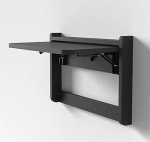 Faltbarer Wandtisch, wandmontierter Schreibtisch, platzsparend, funktionaler Arbeitsplatz f&uuml;r Zuhause, B&uuml;ro, Waschk&uuml;che, K&uuml;che und Esszimmer (Farbe: Schwarz, Gr&ouml;&szlig;e: 63 x 47 cm)