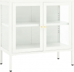 vidaXL k&uuml;ljepaneel valge 70 x 35 x 70 cm terasest ja klaasist