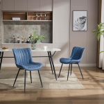 S&ouml;&ouml;gitoa toolid, komplekt 2, ergonoomilised polsterdatud toolid reguleeritavate metalljalgadega, veekindel ja kriimustuskindel kunstnahk, 136 kg kandev&otilde;ime, k&ouml;&ouml;gitoolid s&ouml;&ouml;gituppa
