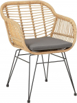 IDIMEX Paramo Garden Chair Polyrattan Modernne s&ouml;&ouml;gitoa tool rotangist v&auml;limusega, k&ouml;&ouml;gitool istmepatjadega, punutud tool tugeva metallraamiga