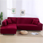 Veekindlad diivanikatted L kuju diivanikate Stretch 2 tk L kuju komplekt elutuba libisemisvastane m&ouml;&ouml;bli kaitsja lastele lemmikloomadele kassidele 2 istekohaga + 3 istekohaga (veinipunane)