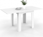 IDMarket - Dona pikendatav s&ouml;&ouml;gilaud ristk&uuml;likukujuline 4-8 inimesele valge 80-160 cm