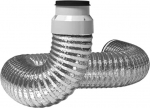 Imperial 4" x 2ft Silver Heavy Duty Quick Connect paindlik trummelkuivati voolik VT0841