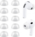 SOULWIT M&auml;luvaht k&otilde;rvaklapid AirPods Pro 3 (3. p&otilde;lvkond 2025), Pro3 asendusk&otilde;rvaklappide tarvikud (tuhavalge / XS)