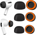 Asendusk&otilde;rvaklapid Airpods Pro UPGRADED, k&otilde;rvaklapid m&uuml;rav&auml;hendusavadega, 3 paari pehme m&auml;luvahuga silikoonist k&otilde;rvaklappe AirPods Pro jaoks, sobivad laadimiseks (S/M/L, must)