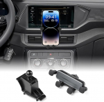 KUNGKIC auto mobiiltelefoni hoidja Reguleeritav auto telefoni hoidja, mis &uuml;hildub 2019 2020 2021 2022 2023 Volkswagen VW T-Cross Tcross tarvikud interj&ouml;&ouml;r 360 &deg; p&ouml;&ouml;ramine tsingisulamist ABS