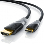 CSL Mini HDMI kaabel 1.4a Ultra HD Full HD 3D Ethernet 1080p 2160p 4k at 30Hz Triple Shielded