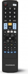 Thomson universaalne kaugjuhtimispult "ROC4301" Smart TV-le Infrapunane asenduspult Universaalne kaugjuhtimispult, programmeeritav 4 seadme jaoks TV/DVD/Bluray/STB/VCR/Audio, striimimise nupud, mustad nupud