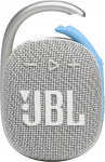 JBL Clip 4 Eco Bluetooth-k&otilde;lar taaskasutatud materjalist - valge - praktilise karabiiniga veekindel kaasaskantav muusikakast - kuni 10 tundi traadita muusika voogesitust