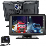 OBEST AHD tagurduskaamera komplekt 2 kaameraga, 170&deg; lainurk, 1080P tagurduskaamera komplekt 7-tollise monitoriga, kahe kanaliga j&auml;lgimiss&uuml;steem veoautodele, haagissuvilatele ja haagissuvilatele