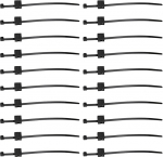 eMagTech K2 PA66W plastist kaablipaelad servaklambriga Nailonist kaablipaelad koos pistikupesaga Solar Mounting Clip ja Photovoltaic Pack of 20 4.6 x 200 mm