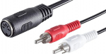 1aTTack.de 10 x 0,2 m 5-pin DIN Female to 2 RCA Male (Mono) Kvaliteetne audioadapteri kaabel Valatud pistikud nikeldatud kontaktid Ideaalne HiFi-muusikas&uuml;steemide stuudioseadmete jaoks.