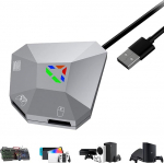 Klaviatuuri ja hiire adapter Nintendo Switchi, Xbox Series X|S, Xbox One, PS4, PS3 jaoks | Plug & Play | Hiire tundlikkus, sihtimise kiirus, surnud tsooni reguleerimine | Ideaalne FPS, TPS, RTS m&auml;ngudele.