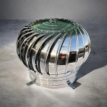 Rotierende Dachentl&uuml;ftungen, Ventilator aus Edelstahl 304, Entl&uuml;ftungskappe f&uuml;r Windturbinen, runder Entl&uuml;ftungsauslass, Dachbodenventilator, Rauchabzugsabzug (250 mm/9,8 Zoll)