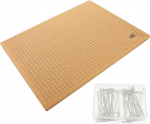 Tofficu 1 Set Braided Mounting Plate Macrame Board Craft Set Button Plate Cork Board Stencils Heart Pins Rings Knot Boards for Grid Ropes Macrame Board and Pin Cork