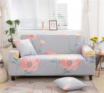 Diivan viskab diivanikatte elastne, 1/2/3/4-kohaline elastne Stretch Slipcover Diivan Kaitsekate pol&uuml;estrist pestav mittelibisev diivanikate (roosa kroonlehed, 4-kohaline (235-300 cm))