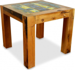 livasia Teakist k&uuml;ljelaud - 50 x 50 x 45 cm - Puidust kohvilaud rustikaalse disainiga, k&auml;sitsi valmistatud Indoneesias, naturaalne &uuml;mbert&ouml;&ouml;deldud paadipuit, pitseeritud