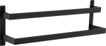 KOKOSIRI R&auml;tikur&ouml;&ouml;pmel Rails Black Bath Towel Holder 20" Bathroom 2 Tier Ladder Towel Rail Wall Mounted Towel Rack Shelf Stainless Steel B5008BK-L20