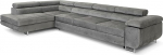 COMFORTINO FURNITURE Pasti XL L-kujuline nurgadiivan magamisfunktsiooniga, diivan voodikastiga, diivan nurgadiivan, diivanvoodi elutuppa, diivan magamisfunktsiooniga (helehall, Osman vasakule)