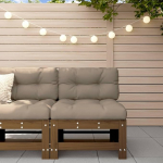 Homgoday Garden Keskmine diivan Brown 1 Solid Pine Wood Diivanid Outdoor Diivan Diivan Garden Diivan Elutuba Patio Outdoor m&ouml;&ouml;bel l1