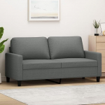 Homgoday 2-kohaline diivan polsterdatud diivan Lounge diivan Double diivan Diivan K&uuml;lalissohva Elutoas Diivan elutuppa Magamistoa kontorisse Tumehall 140 cm Kangas