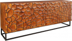 Riess Ambiente Vulcano Sideboard t&auml;ispuidust 180 cm pruunist mangopuidust k&auml;sitsi valmistatud metallraamiga must elutoa kapp TV kapp kapi kapp kapp