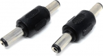 DRUT 2 St&uuml;ck 5,5 mm x 2,1 mm DC Power Coupler Stecker auf Stecker Geschlecht Wechsler Kabel Adapter, 5,5 mm Au&szlig;enstecker 2,1 mm Innenbuchse (schwarz)