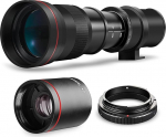 V&otilde;imas 420-1600mm f/8.3 HD manuaalne telesuumobjektiiv Sony Alpha A33 A35 A37 A55 A58 A57 A65 A77 A99 A100 A290 A330 A380 A390 A550 A30 560, A 580, A700, A900 digitaalsetele objektiividele.