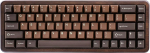 YUNZII WOOD68 mehaaniline klaviatuur, 65% paigutusega puidust m&auml;nguklaviatuur, BT/2.4G/USB-C, RGB, Tray-Mount, QWERTY, Hot-Swap klaviatuur PBT v&auml;rvi allklahvidega Mac & Win (Wood, Candy Switch)
