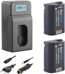 2 x Blumax aku Asendab Panasonic DMW-BLK22 / DMW-BLK22E 2250 mAh + LCD turbolaadija &Uuml;hildub Panasonic Lumix DC S5 S5K G9 GH5 GH5 II GH5S GH6-ga