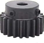 Mooduli hammasratas, mootori hammasratas, 1 tk mustaks v&auml;rvitud spiraalratas 1,5 moodul 20T 22T 24 hammastega spiraalratas 1,5 m 20 hammastega hammasratas 6 mm 10 mm 14 mm 20 mm puur 15 mm laius spiraalratas koonus (22 hammastega * 6 mm puur)