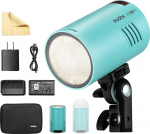 GODOX Blue AD100Pro it Strobe Light Fotograafia, 100Ws 2.4G traadita HSS 1/8000s v&auml;litingimustes v&auml;lklambi valgus, 2600 mAh aku 0.0, kaamera ja hajutiga