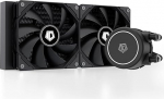ID-COOLING Frostflow X 240 CPU vesijahuti - AIO Cooler 240 mm protsessorijahuti valge LED-iga, 2 x 120 mm PWM ventilaatoriga, Intel 1700/1200/115X ja AMD AM5/AM4 jaoks.