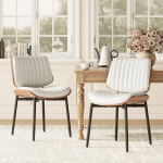 COLAMY s&ouml;&ouml;gitoa toolid, 2 tooli, s&ouml;&ouml;gi- ja k&ouml;&ouml;gitoolid, pehmendusega toolid sajandi keskpaiga moodsas stiilis, p&auml;hklipuu ja metalljalgadega, beež