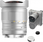 TTArtisan 11 mm F2.8 kalasilm objektiiv, mis &uuml;hildub E Mount kaameratega nagu A7 A7II A7R A7RII A7S A7SII A6500 A6300 A6000 A5100 A500 Silver