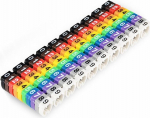 Yankok PCS100 Clip-On Kabelmarker, suurus 2,5 mm&sup2; f&uuml;r 3,0-4,0 mm Kabel, farbcodierter Aufdruck mit 0-9, 10 x 10 vorgedruckte M-Form for Kabelmanagement