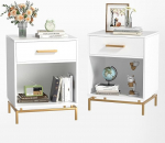 Yvsevnr &Ouml;&ouml;laud 2 valge puidust k&uuml;ljelaua komplekt, diivanilaud, &ouml;&ouml;kapp kitsas sahtlitega ja avatud kambriga, telefonilaud, &ouml;&ouml;konsool magamistuppa, elutuppa, 48,5 x 40 x 63 cm.