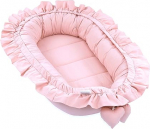 Baby Nest Newborn with Carry Handle 90 x 50 cm Baby Nest Portable Nest for Bed Children Cuddly Nest Coccon for Boys and Girls Dirty Pink