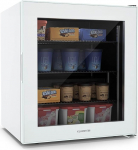 Klarstein IceAge 88 Mini Freezer, 88 L, Temperature 0 to -18 &deg;C, LED Interior Lighting, 3 Shelves, Energy Efficiency E, Compact & Economical, Small Freezer, White